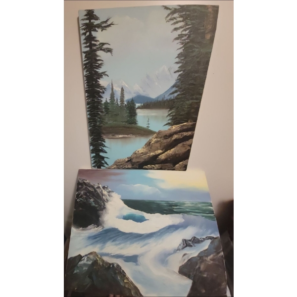 2 Oil On Board Art Pieces - Artists Unknown 26T