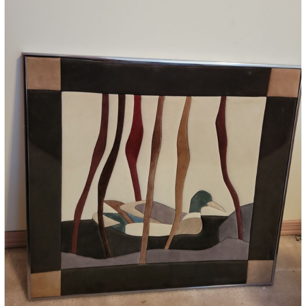 Suede Duck Art 23x21 (See Water Damage)