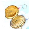 Image 2 : Ornate Engraved Gold Plated Pocket Watch - Weighs 129.2g