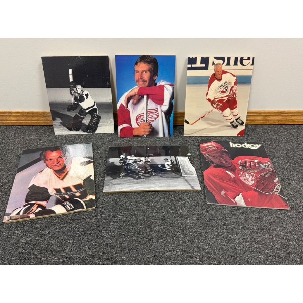 6 Hockey Memorabilia Photos with Historical Annotations