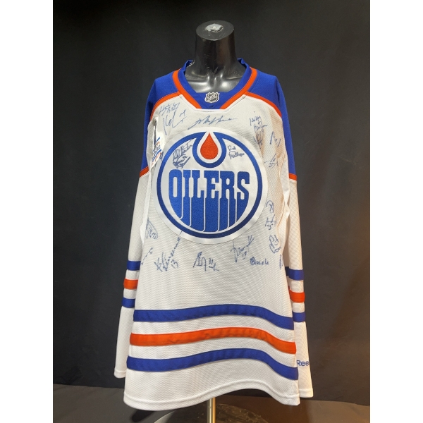 Edmonton Oilers Signed Reebok Jersey XL 1983-84 Champions Reunion