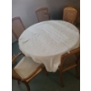 Image 2 : Dining Table 46" Diameter Top, 29 T w/ Two Arm 21 W, 19 D, 37 T, Four Side 19 W, 19 D, 37 T Chairs