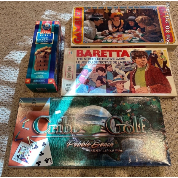 The Gambler, Baretta, Jenga, Crib Golf