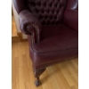 Image 4 : Gorgeous Plum Leather Claw Feet Single Chair, in Great Condition -  33W, 33D, 41T 
