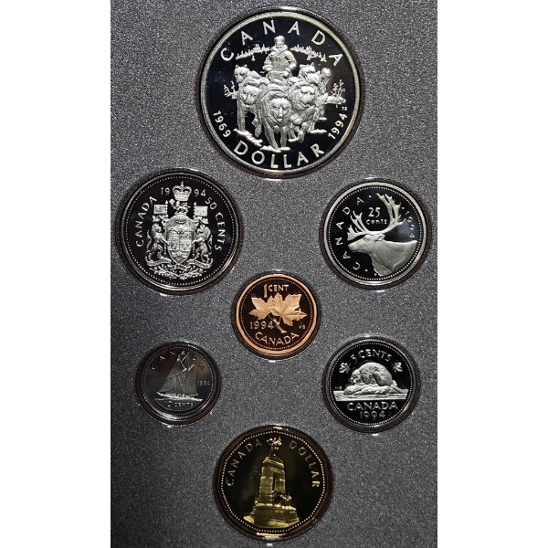 1994 Proof Set - RCMP Northern Dog Team Patrol (Royal Canadian Mint)