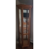 Image 1 : Corner Cabinet w/ Glass Shelves and Mirrored Back 23 W, 10 D, 77 T 