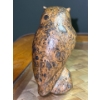 Image 3 : Ken Li Beautiful Original Artwork, Fossil Stone Owl 8-779, Size is 2.5 x 2.5 x 4.5 