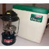 Image 6 : Camper's Collection - Antique Coleman Lantern w/ Mid Size Cooler Camp Dishes & More 