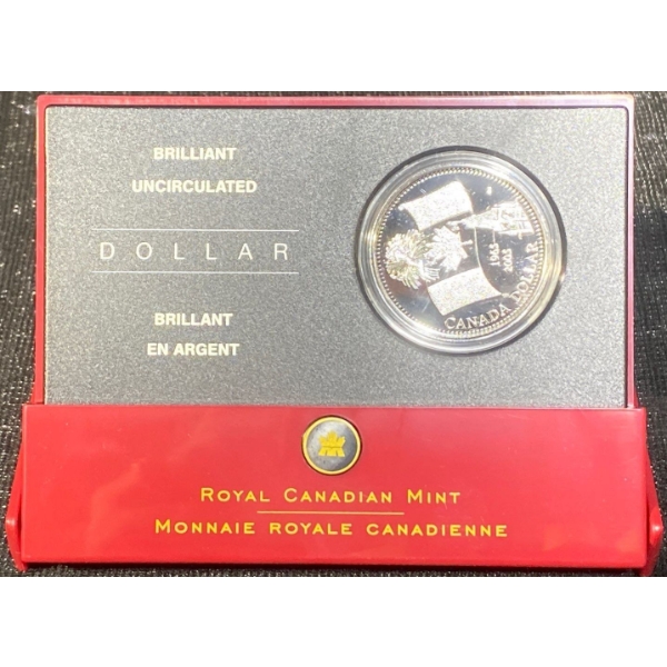2005 40th Anniversary of Canada's National Flag Fine Silver Coin 25.175 Grams
