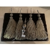 Image 2 : Beautiful Serving Dishes w/ Bronze Accents & 4 Beaded Curtain Tassels