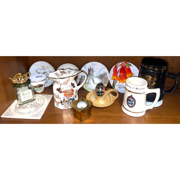Mason's Ironstone "Golden Azalea" Jug & Assorted Home Decor  Beer Mugs, Candle Holders & More