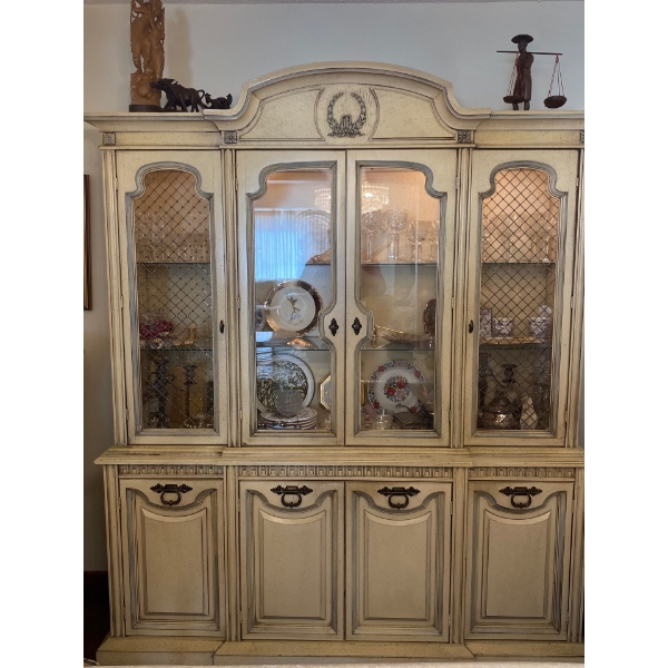 Painted Wood China Cabinet 68L x 18D x 81T