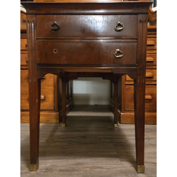Vintage 2 Drawer Side Table, Needs TLC (Missing Knob) - 18W, 22D, 24T 