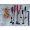 Image 1 : Assorted Window Scrapers, Crow Bar, & Extension cord