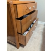 Image 6 : Vintage Oak Art Deco 'Waterfall Chest Of Drawers' w/ Bevelled Mirror 32x15x26