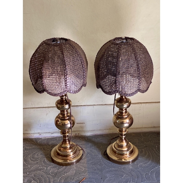 Pair of Brass Lamps