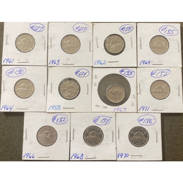 Collection of Canadian Nickels