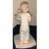 Image 4 :  LLADRO Porcelain Clean Up Time Girl Figurine - 4W, 4D, 8T