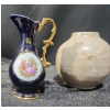 Image 5 : Stunning Signed Pottery Vases , Yamato Mini Tea Cup Set, Limoges Castel Pitcher, The Glass Shop Vase