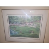 Image 1 : "Amen Corner, 11th Augusta" Watercolor, Artist: Ralph Farmanski, 28 X 22.5, Framed Under Glass