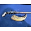 Image 3 : Antique Vietnam Long Bush Gun (Does Not Fire) 52"L with Horn Black Powder Holder