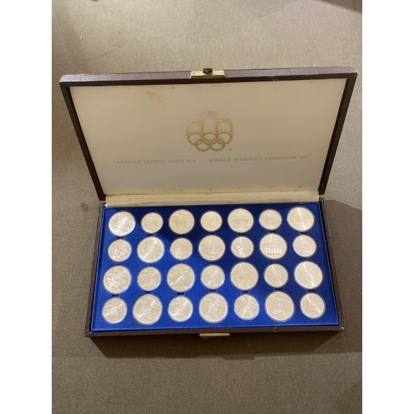 1976 Montreal Olympic Silver Coin Set in Display Case