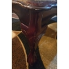 Image 2 : Wooden and Glass Coffee Table w/ Decorative Flowers - 48W, 25D, 16T