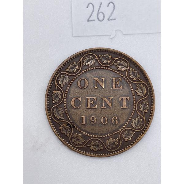 1906 Canadian Large One Cent