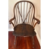 Image 3 : 19thCentury Wood English Edwardian Windsor Chair-Handmade Hook Rug 21x21x39"t