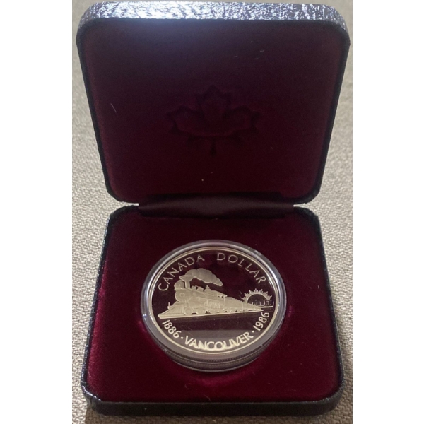 1986 Transcontinental Railroad Proof Coin 50% Silver 23.33 Grams