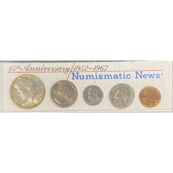1966 Numismatic News American Coin Collection 40% Silver Half Dollar