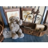 Image 4 : Wooden Dining Chairs, Blue 20 w 37 h, Small Table Teddy Bear Wall Art & more