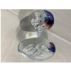 Image 2 :  Hand Painted Deleft Blue Holland Porcelain Cow creamer and 2 handmade glass blown decorative eggs