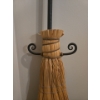 Image 4 : Adorable Fire Log Holder w/ Birch Logs & Lovely Straw Broom 