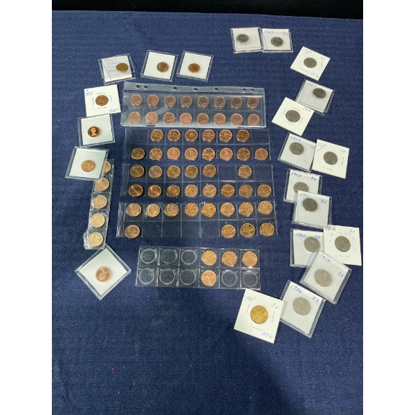 Large Collection of Canadian Pennies and Nickles