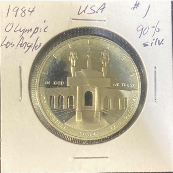 1984 Olympic American Dollar 90% Silver 26.73 Grams