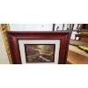 Image 4 : 2 Framed Thomas Kinkade Prints - "Bridge of Faith" " Victorian Christmas III"