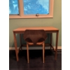 Image 1 : Teak Study w/ Mid Century Scoop Chair 44x20x29
