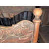Image 3 : Hand Carved Antique Press Back Chairs (3) 25"Tall