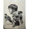 Image 2 : 1986-87 Kraft NHL Framed Drawings/Sketches- Vintage Edmonton Oilers