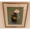 Image 1 : Vietnamese Wall Art ft. A Figure In A Traditional Conical Hat 18x24
