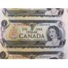 Image 2 : 10:4 Uncut Sheet of 1973 Canadian $1.00 Bills 