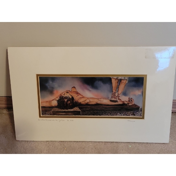 P. Thompson Art Print "He Will Be Delivered...' 18x11