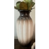Image 4 : Scheurich-KERAMIK Decorative 2 Tone Vase Trio Made In W. Germany w/ Faux Florals 21T
