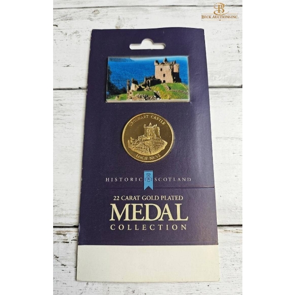 Urquhart Castle 22-Carat Gold-Plated Commemorative Medal by Historic Scotland