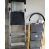 Image 2 :  Utility: 3 Step Ladder w/Platform,  4 Step Ladder, Mini Stool and Wooden Bench 38 W, 14 D, 16 T 