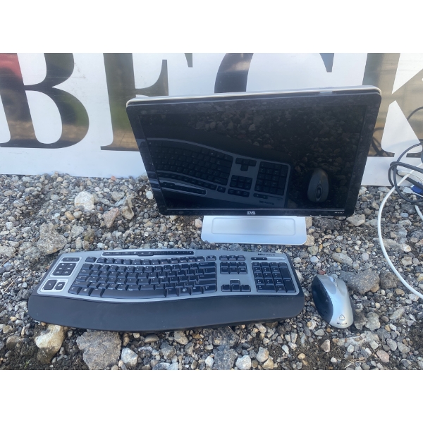HP w1907 LCD Monitor with Microsoft Keyboard, Mouse, and Cables