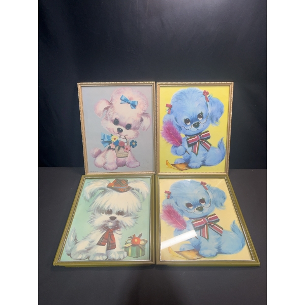 4 Framed 1970s Animal Prints by Howard Behrens