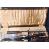 Image 2 : Horn Handled Carving Sets w/ Storage Boxes, Collector Spoons, Assorted Cutlery: 1847 Rogers Bros. 