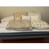 Image 1 : Single Slumber Bundle - Includes New Distinction Mattress Slatted Frame Pillows & Linens